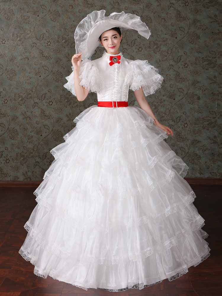 Costumes Costumes | Women's Vintage Costume Victorian Ball Gown White ...