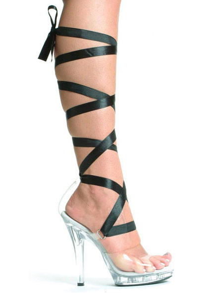 Zapatos de Fiesta | Sandalias de mujer sexy blanco sandalias de tacón alto con cordones - VB39194