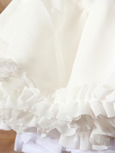 White Lolita Petticoat Tiered Chic Lace Polyester Petticoat - Milanoo.com