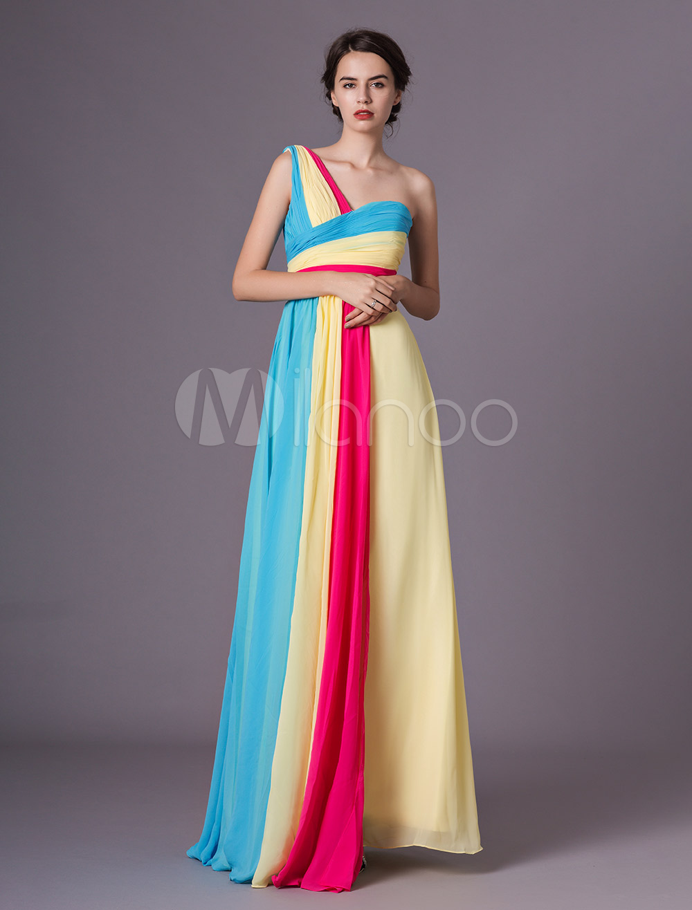 color block prom dress