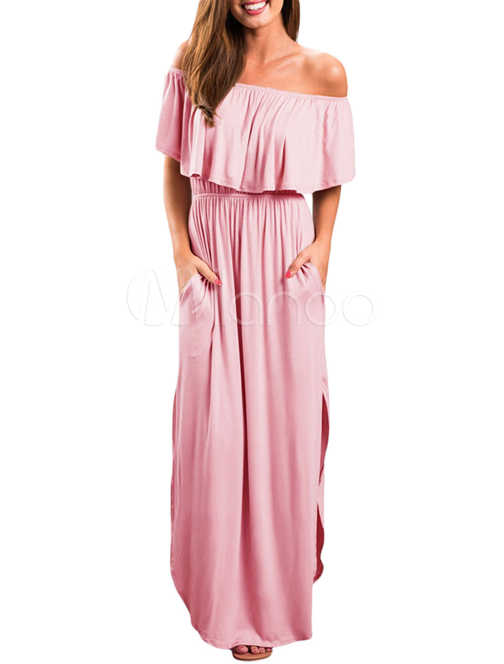 robe ete rose poudre