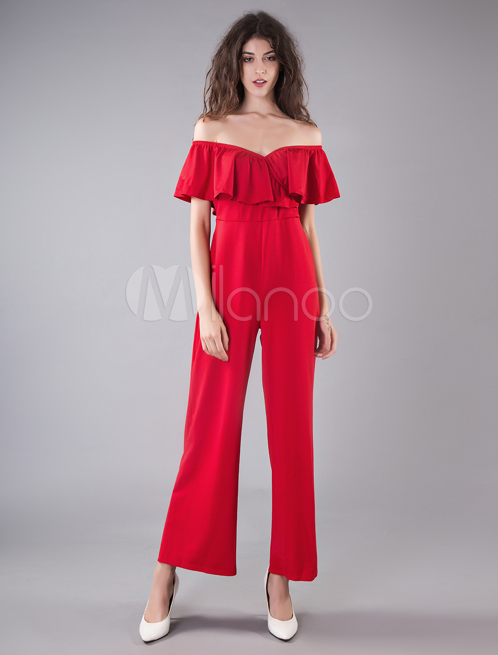 red color jumpsuit