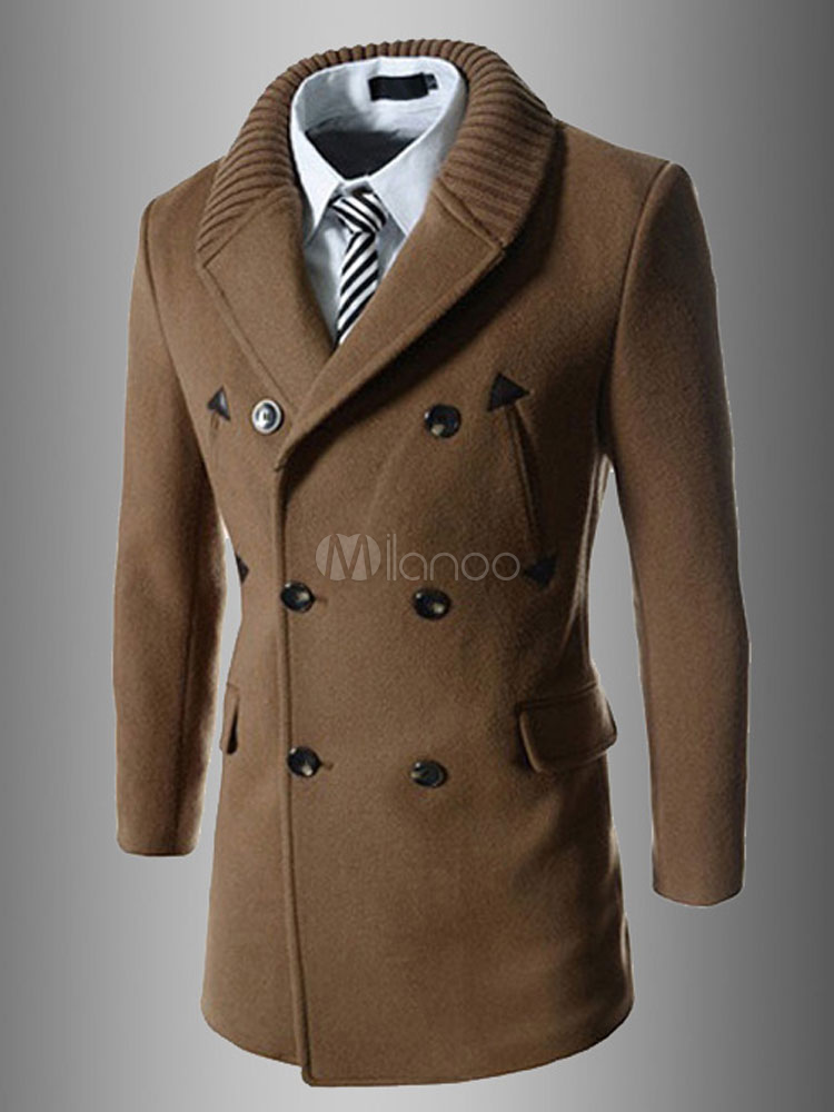 mens shawl collar peacoat