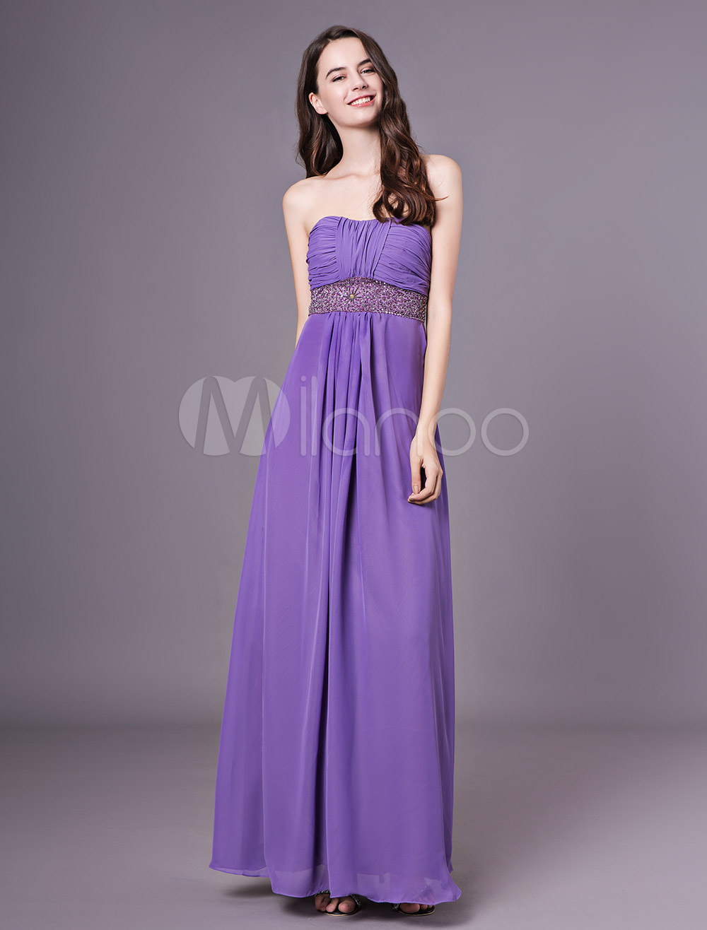 lavender empire waist dress