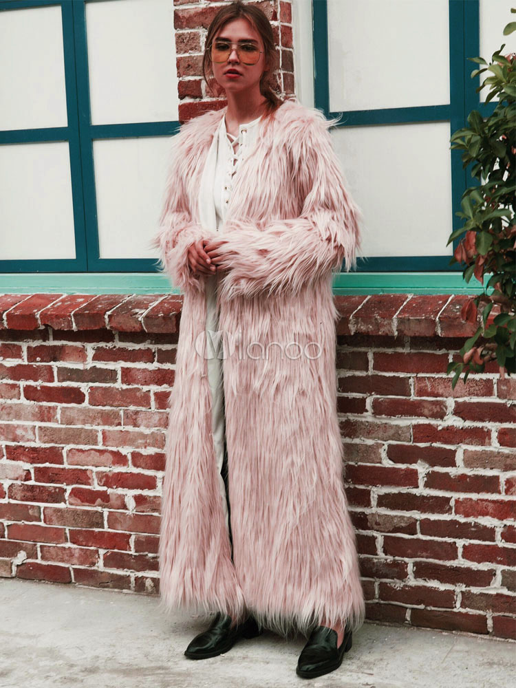 Damen Kunstpelz Mantel Oversized - Leopard Druck Winterjacke