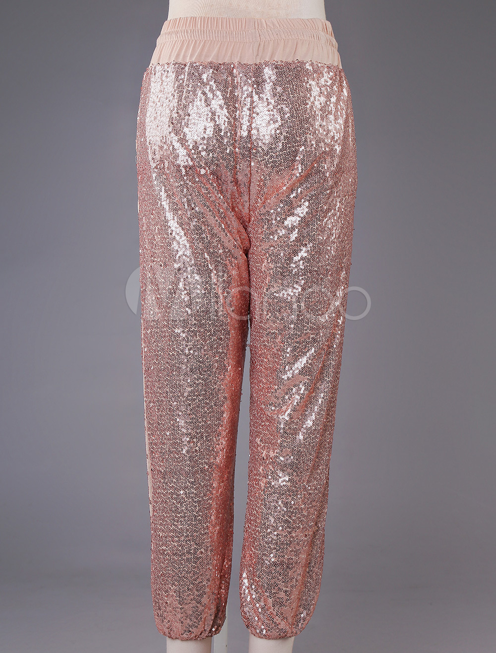 gold sequin sweatpants