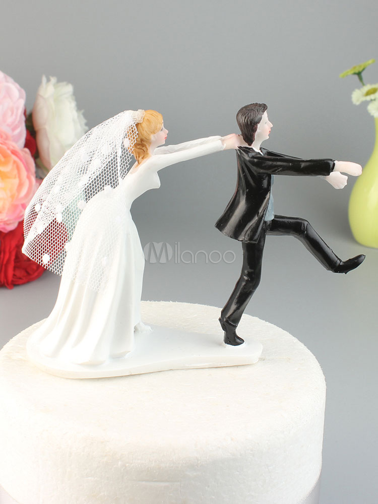 ウエディングケーキトッパーのカップルの置物樹脂人形の装飾 Milanoo Jp
