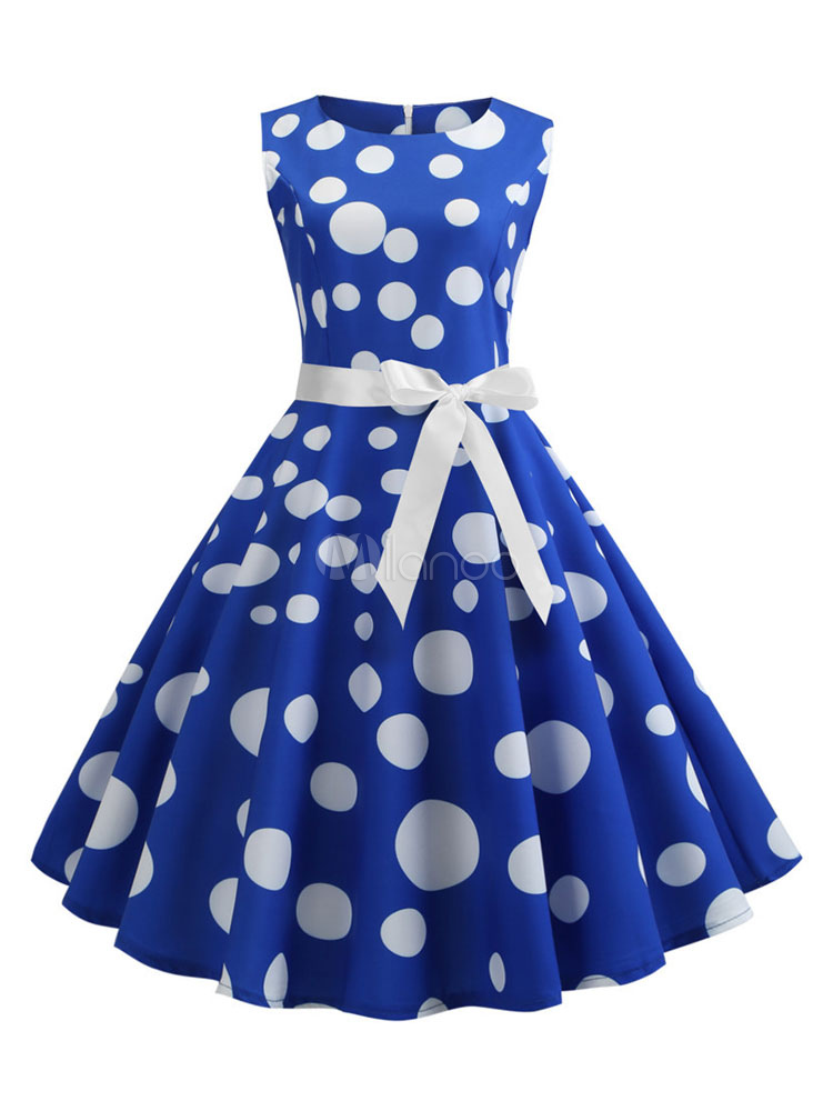 vestido vintage azul