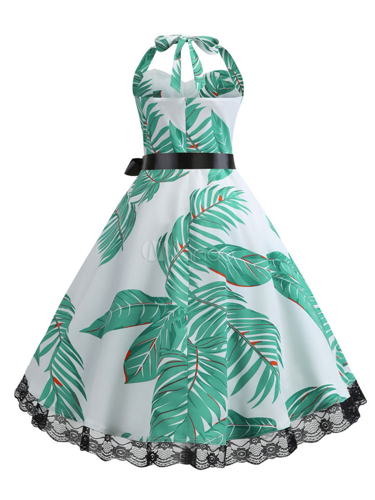 robe rockabilly verte