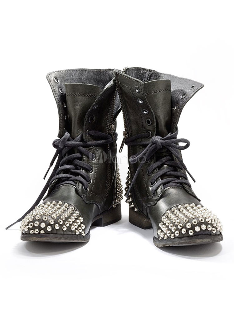 womens punk combat boots