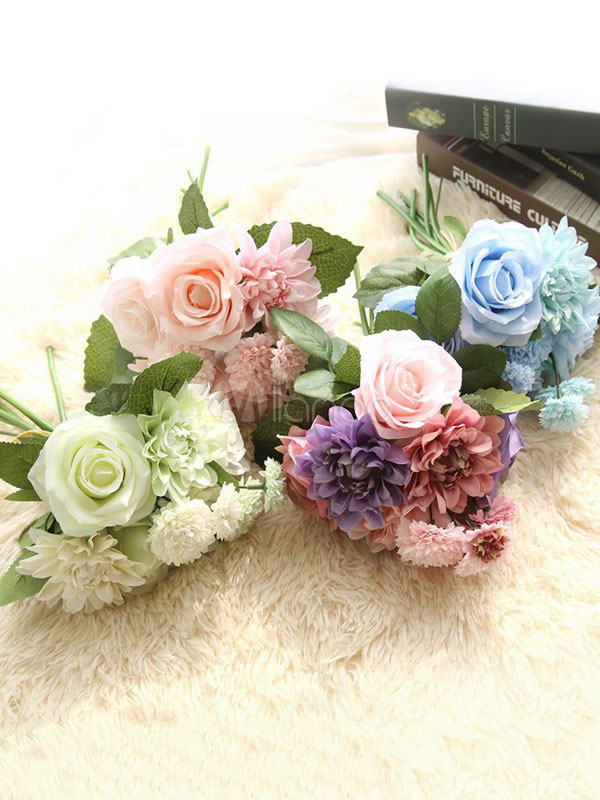 結婚式の装飾人工バラの花の花束テーブルセンターピース家の装飾 Milanoo Jp