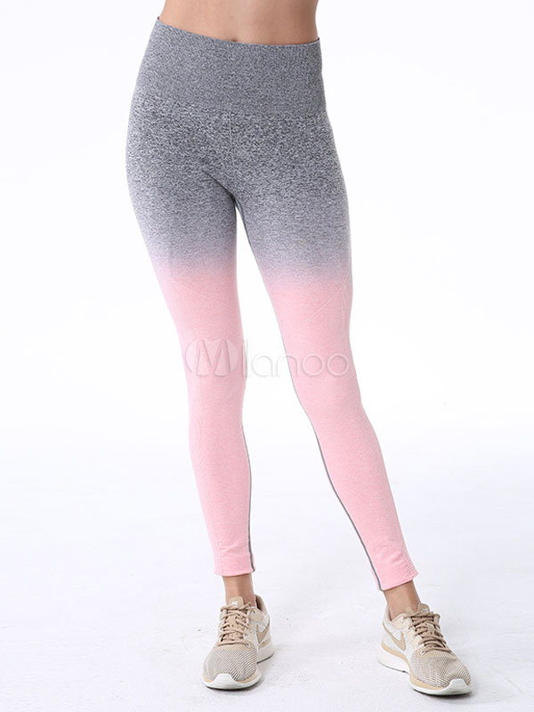 pink ombre gym leggings