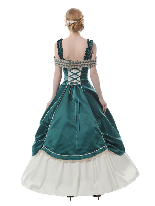 Robe D'Halloween Femme Style Médiéval, Gothique, Punk - Déguisement Renaissance, Victorien - Pour Fête, Carnaval