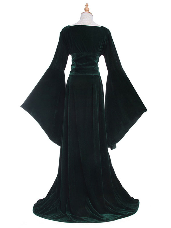 Costumes Costumes | Victorian Dress Costume Women's Green Medieval Renaissance Long Trumpet sleeves Witch Queen Gown Victorian E