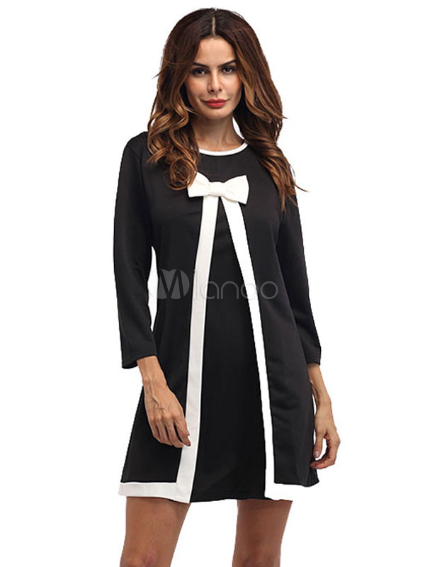 robe droite col rond