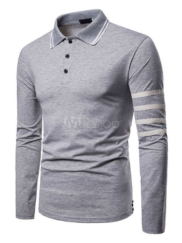 polo manica lunga slim fit uomo