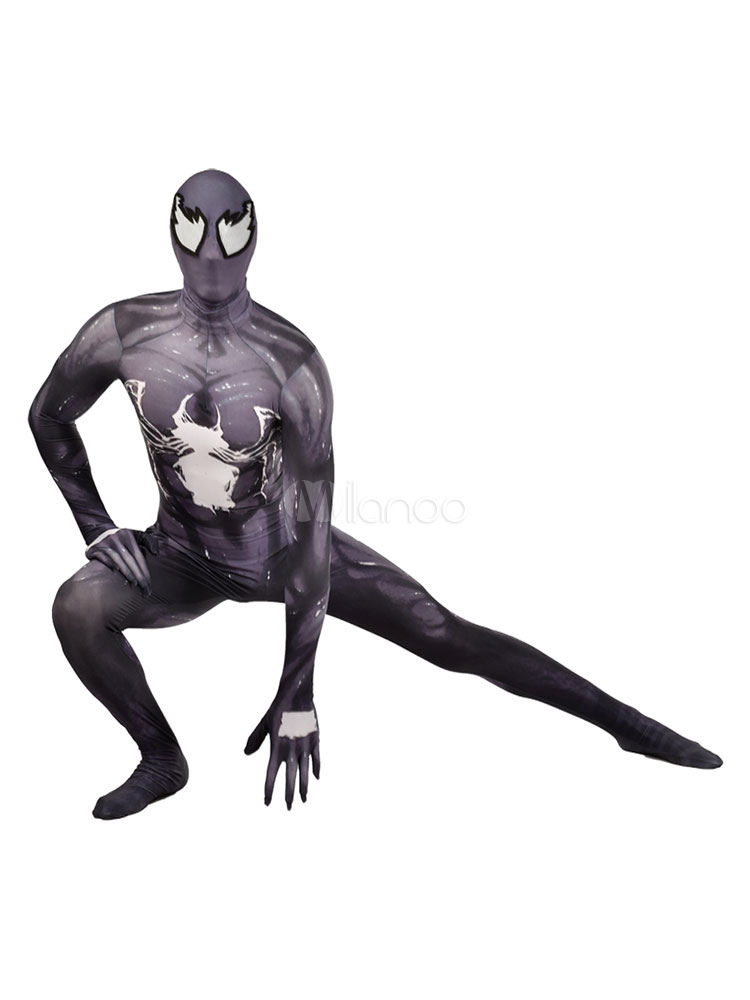 Costume Venom Halloween Hommes Lycra Spandex Costumes complets du corps