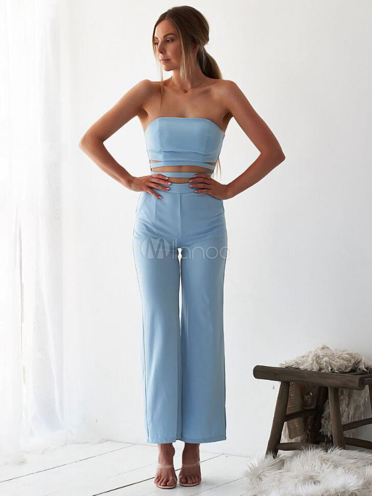 strapless summer jumpsuit