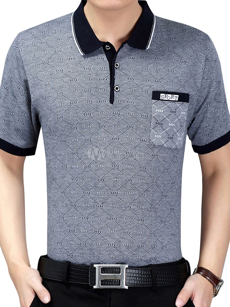 camisa polo gris