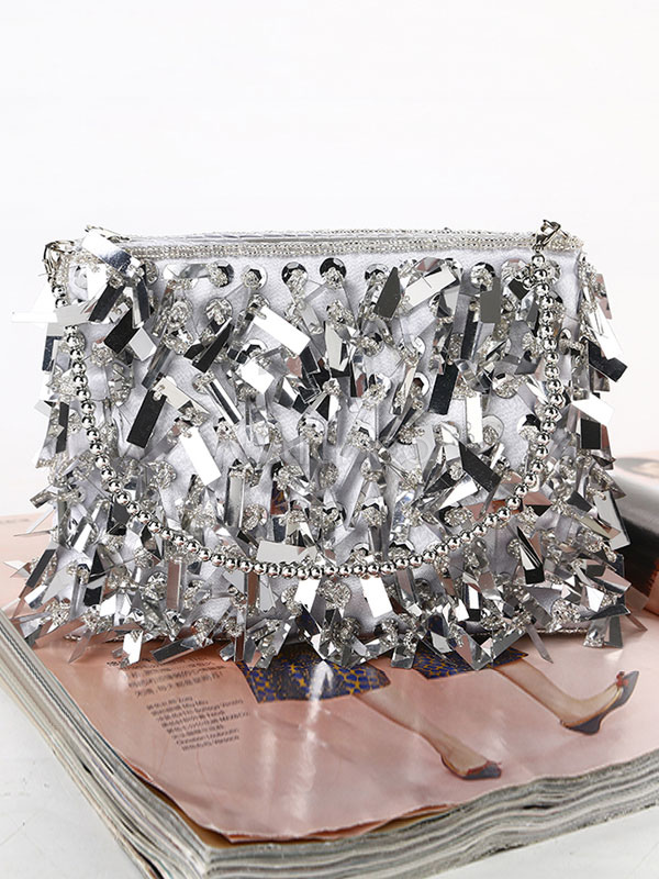 silver clutch purse for wedding