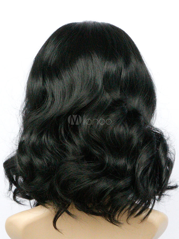 African American Hair Wigs Black Tousled Short Curly Synthetic Wigs