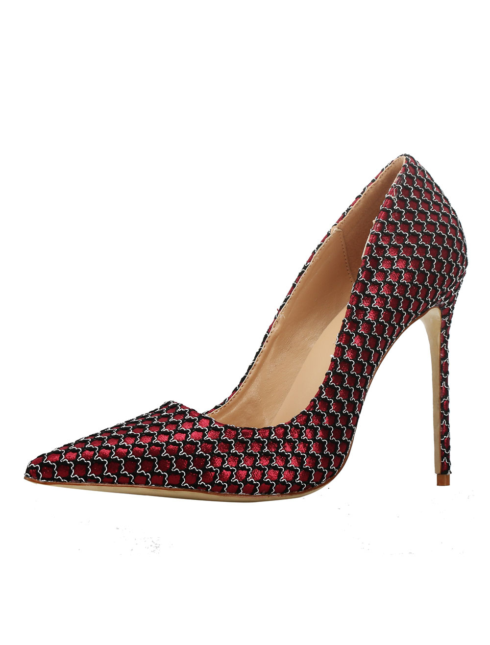 burgundy evening shoes
