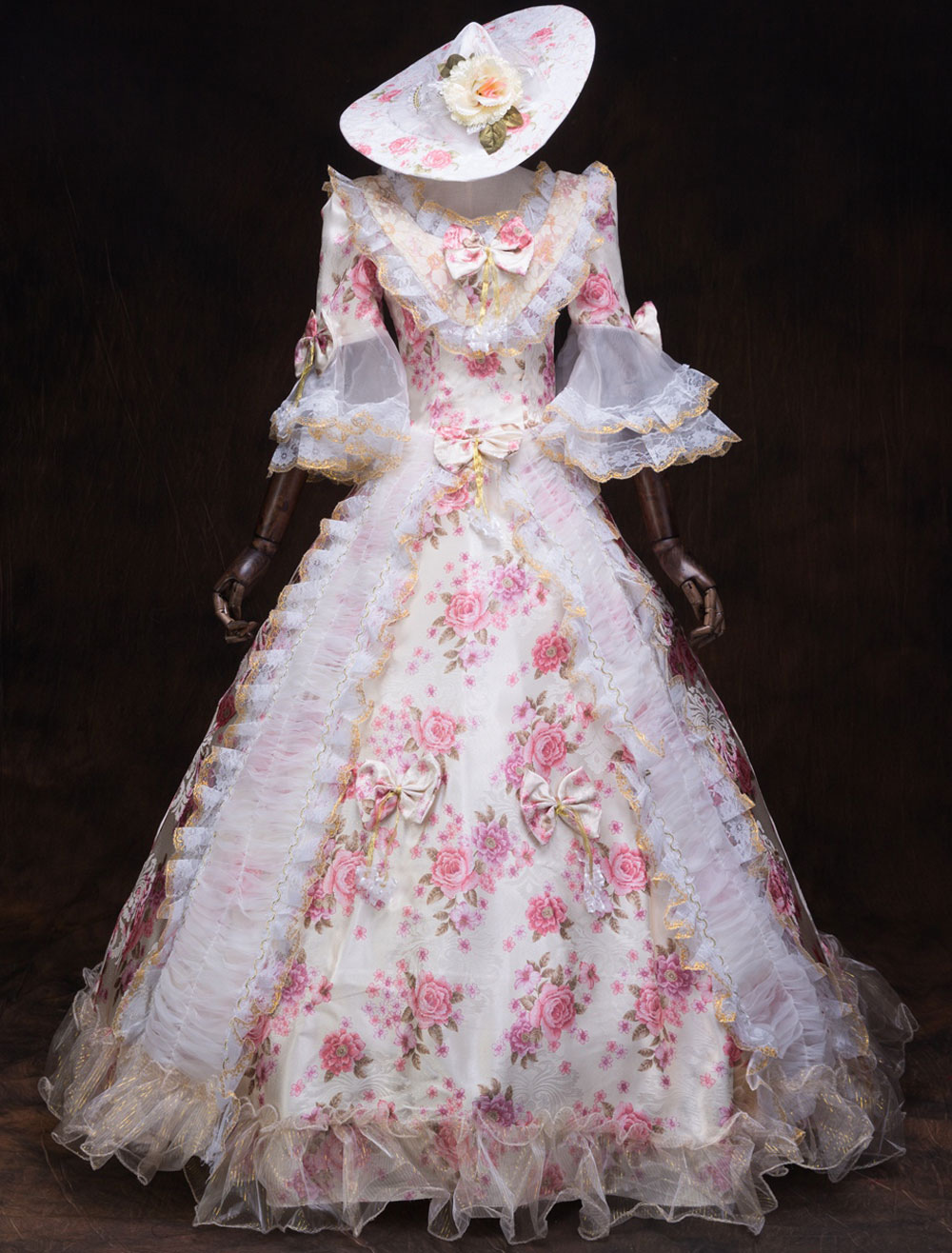 Victorian Dress Costume Women's White ...