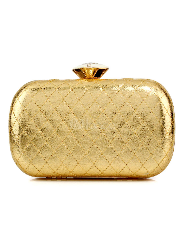 yellow gold clutch bag