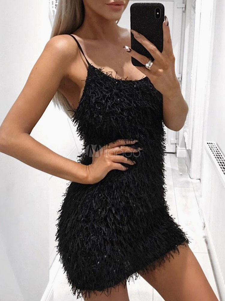 fur bodycon dress