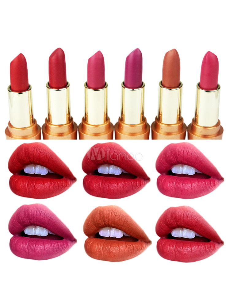 Frauen Rote Lippenstifte Langlebige Kosmetik In 12 Stuck Milanoo Com