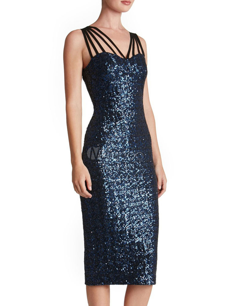 glitter strappy dress