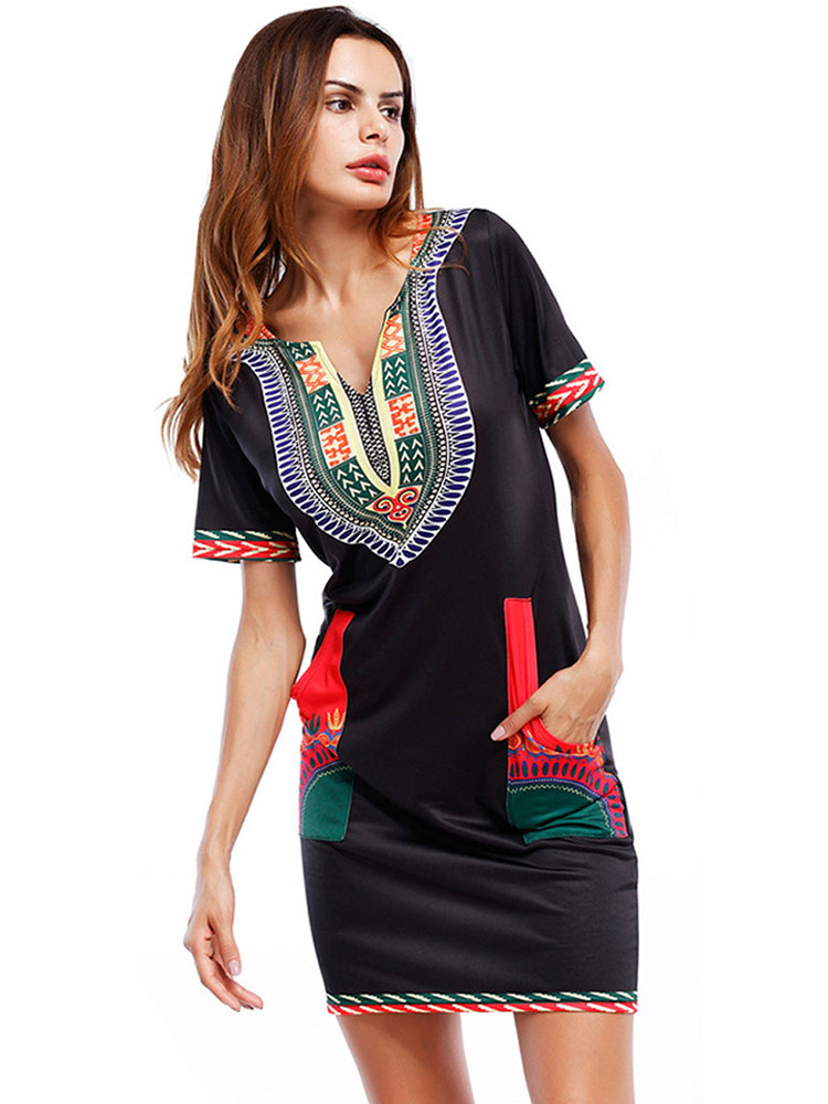 dashiki bodycon dress