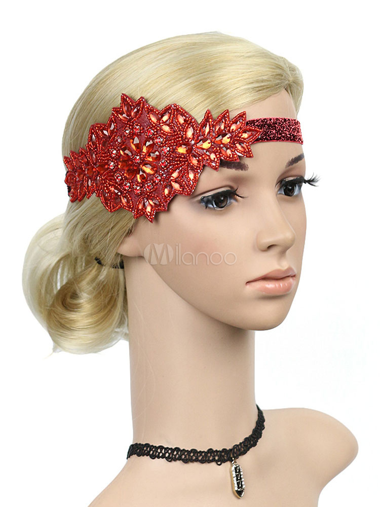 Flapper Headband Rhinestones 1920s Great Gatsby Headpieces Women