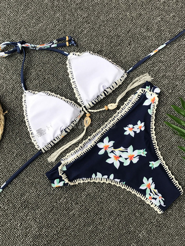 String Bikini Swimwear 2021 Sexy Thong Bikini Floral Print Beach ...