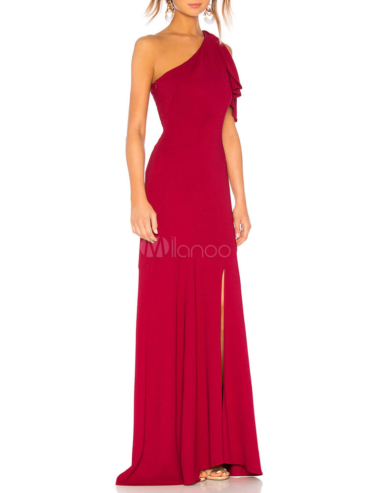 Rot Maxi Split Kleid New Style 9b4eb Fdd37