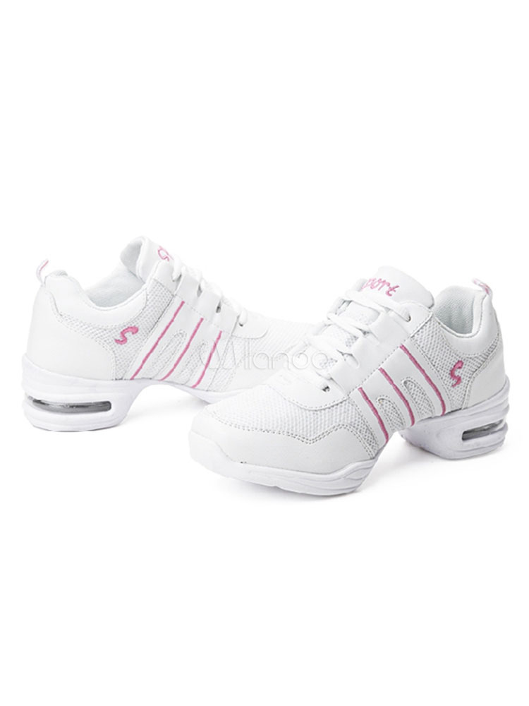 Scarpe da ginnastica bianche per danza Scarpe stringate per donna  traspiranti e arrotondate - Milanoo.com