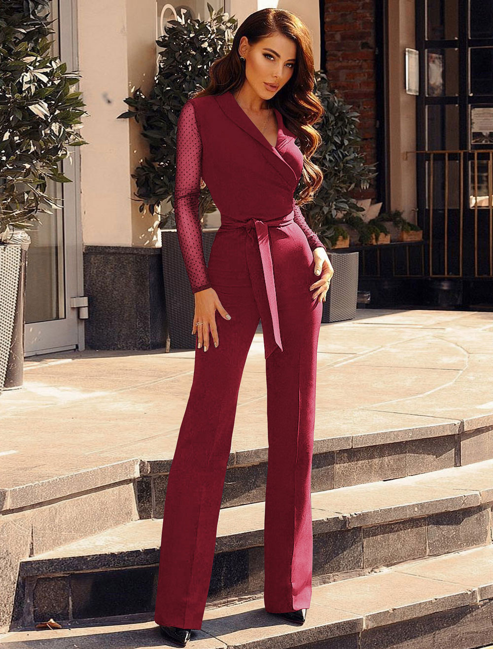 womens straight leg jumpsuit