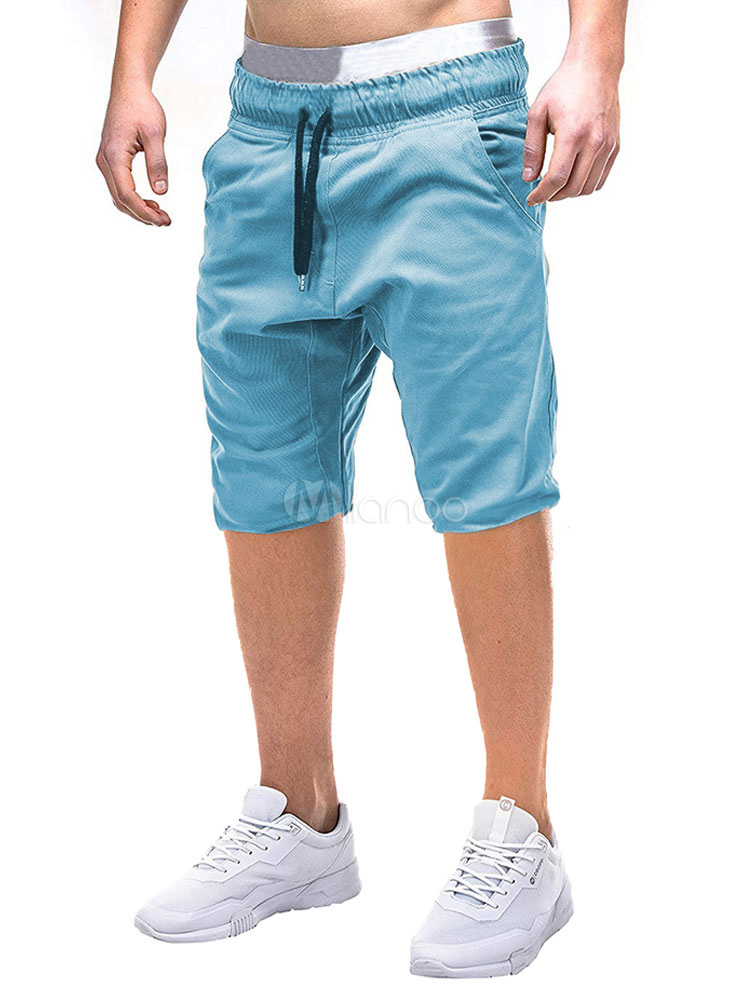 Pantaloni corti da uomo con coulisse in vita elastica - Milanoo.com