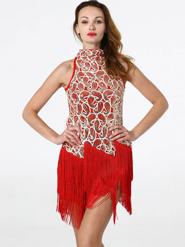 red fringe outfit