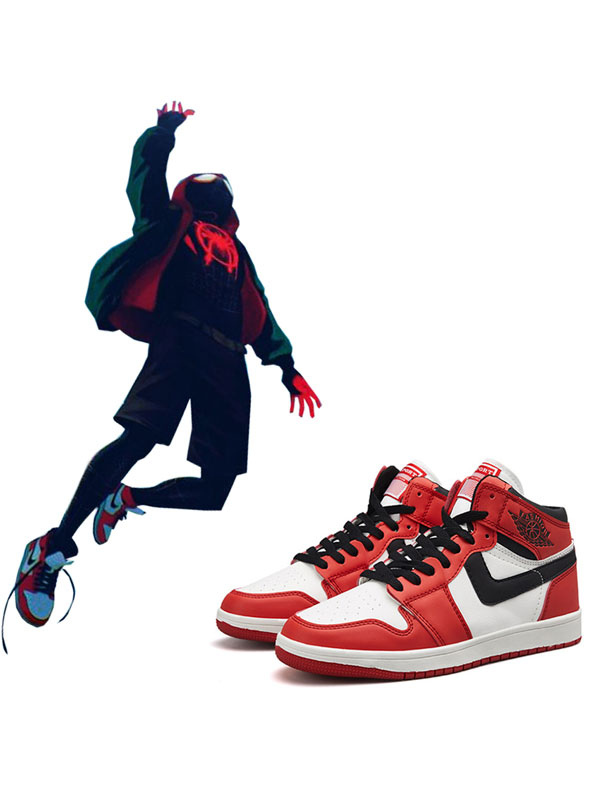 Anime Cosplay Shoes Spider Man Into The Spider Verse Miles Morales Leather  Sports Shoes Carnival - Milanoo.com