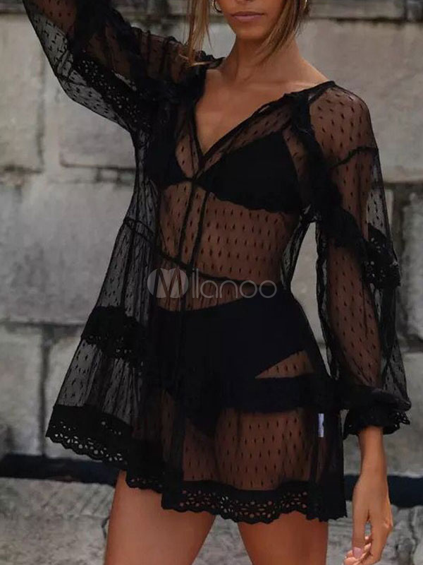 tulle swim cover up