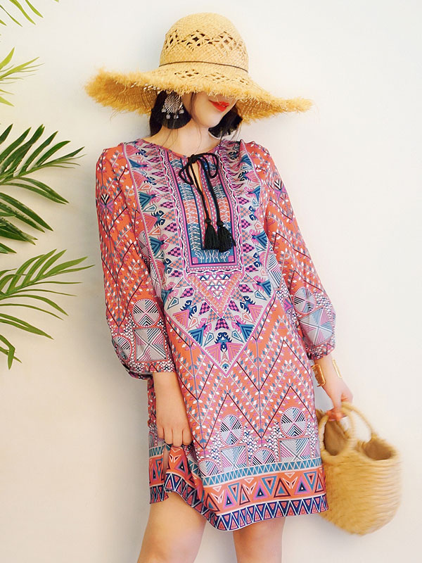 summer dress with tassels