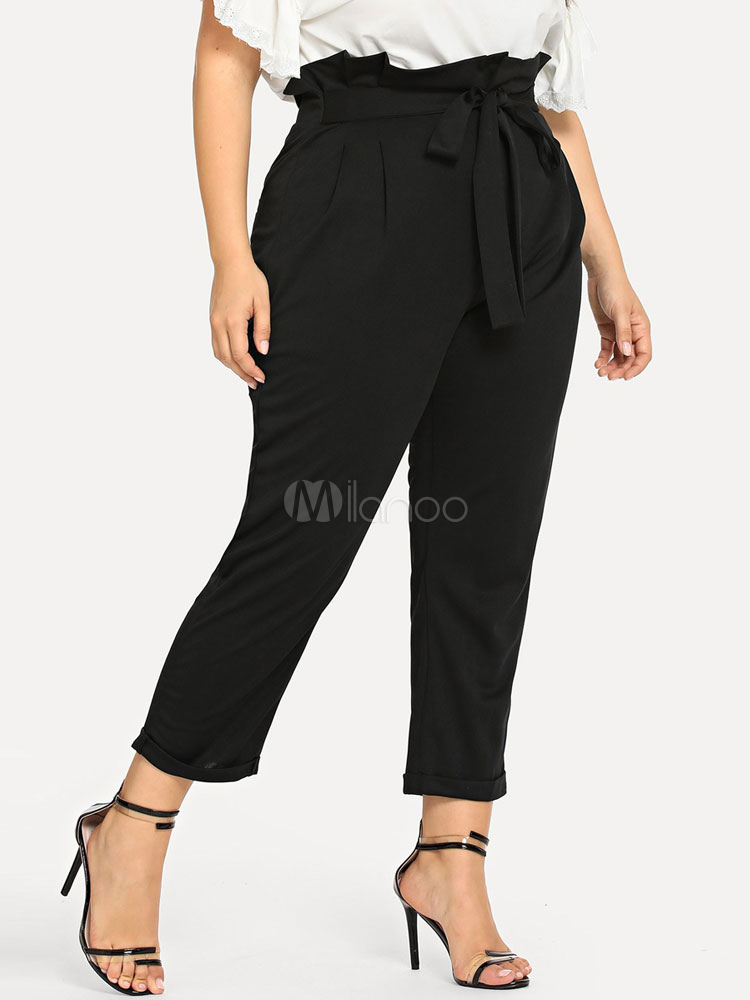 plus size high waisted work pants