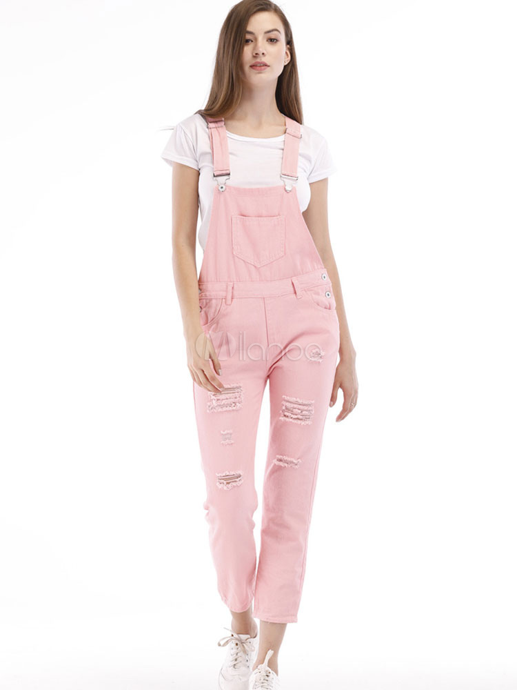 pink overall jumpsuit