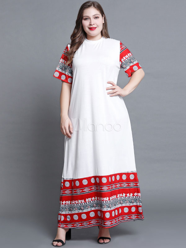 plus size maxi shift dress
