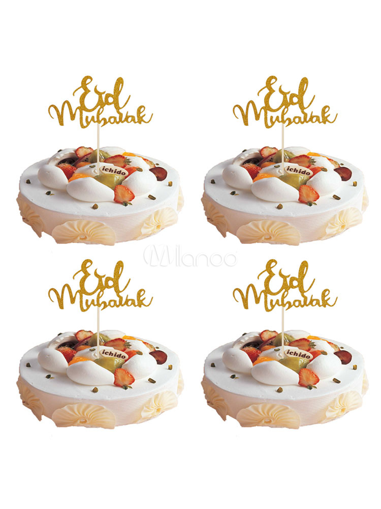 Eid Mubarak Ramadan Mubarak Omra Mubarak Coppets Pour Gateau De Fete Pour Le Parti Musulman Eid Decoration De Gateau Milanoo Com