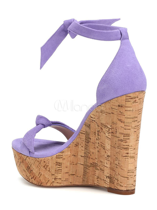 Sandales Compensées Tendance Charles David En Daim Orange - Pointure 8.5 - Plateforme Confortable