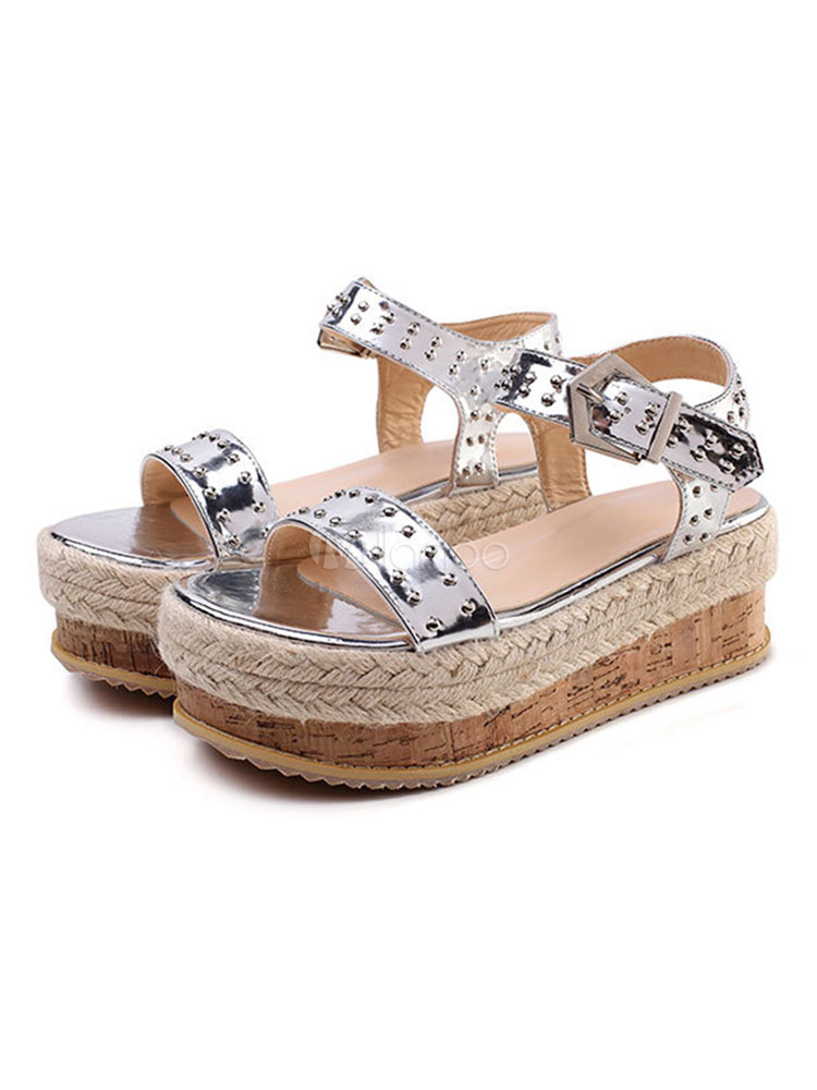 Sandales Compensées Philipp Plein - Rouge Verni, Plateforme Liège, Talon 13 Cm, Taille 38, Neufes