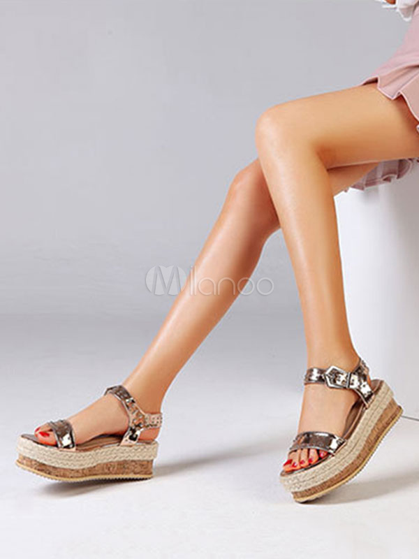 Sandales Mules Femme été En Cuir - Compensées Confortables - Bout Ouvert - Idéales Maison, Plage, Sortie Décontractée