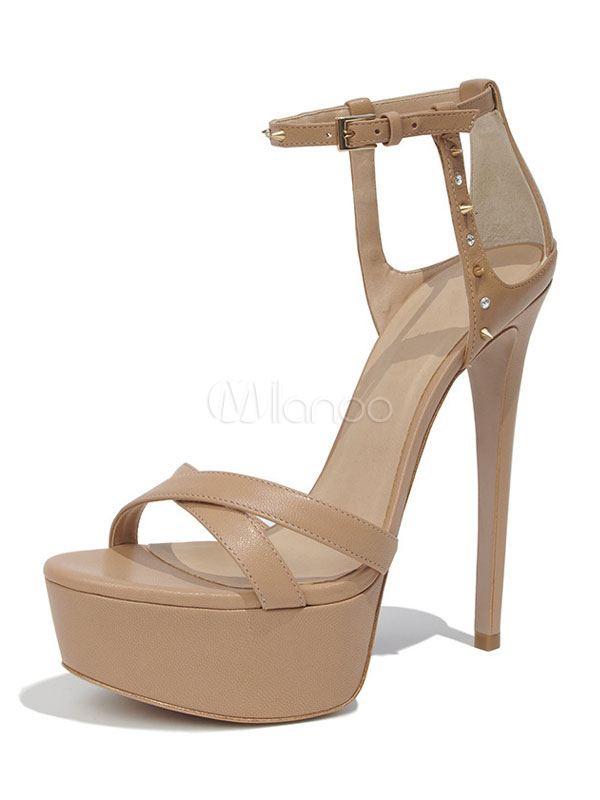 tacones con 2019 Nude Open altos Platform Sandalias Toe NwOX80nPk